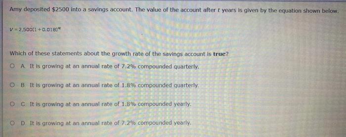 Amanda put 1500 in a savings account