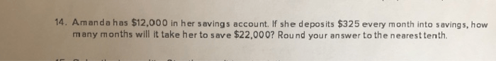 Amanda put 1500 in a savings account