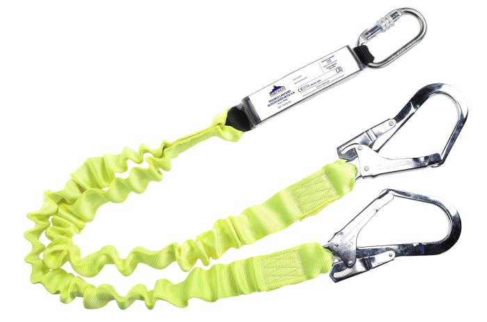 Lanyards that have no shock-absorbing features are used for .