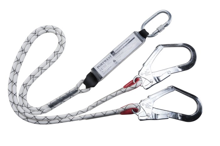 Lanyards that have no shock-absorbing features are used for .